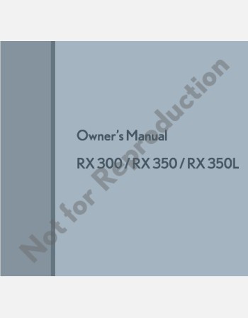 lexus rx 2018-2019 owners manual in english